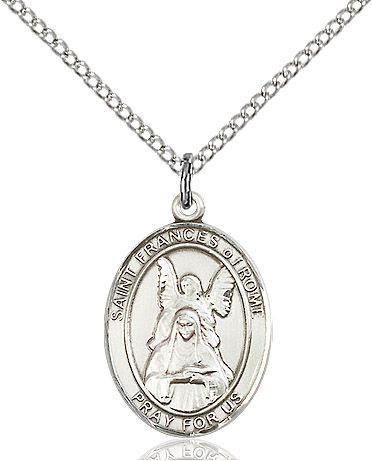 Saint Frances of Rome medal S3651, Sterling Silver