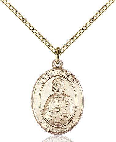 Saint Gerald medal S4042, Gold Filled