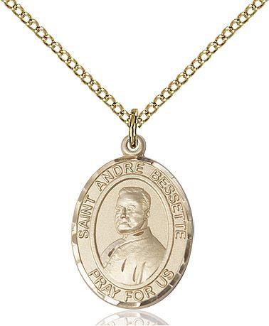 Saint Andre Bessette medal S4242, Gold Filled