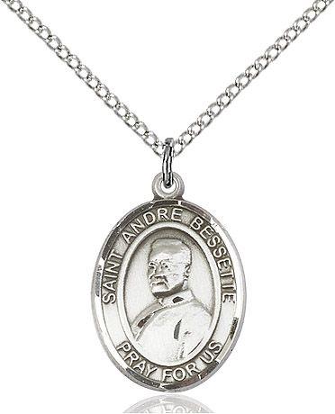 Saint Andre Bessette medal S4241, Sterling Silver