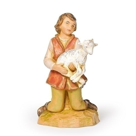 Zane, a Shepherd with Goat, 5" scale