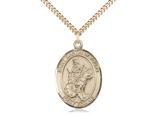 Saint Martin of Tours medal S2002, Gold Filled