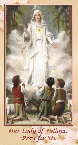Promise of the First Five Saturdays prayercard