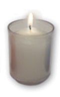 Votive Candles in disposable plastic, 4 hour burning rate, 288 pieces in case