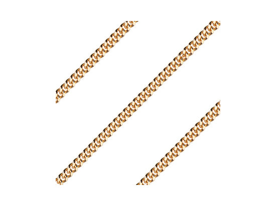 Curb Style Chain, 24", Heavy, Gold Plated