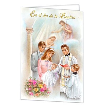 Baptism Congratulations card, Spanish