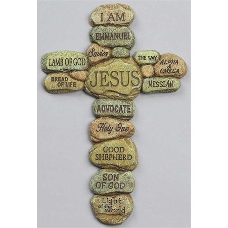 Names of Jesus Stone Cross