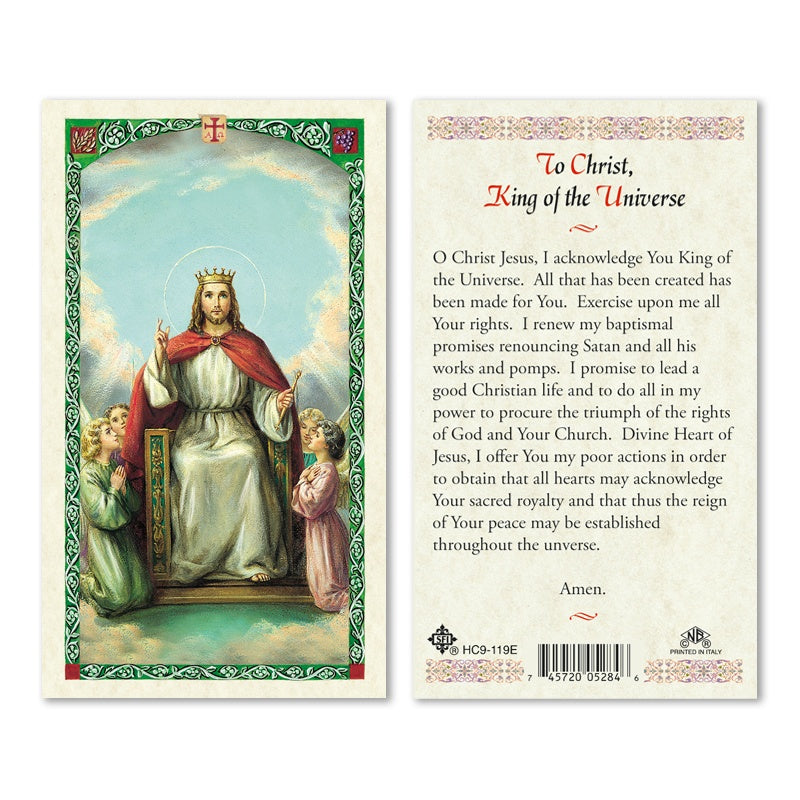 Christ the King holy card