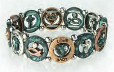 Circle Word Bracelet metal
