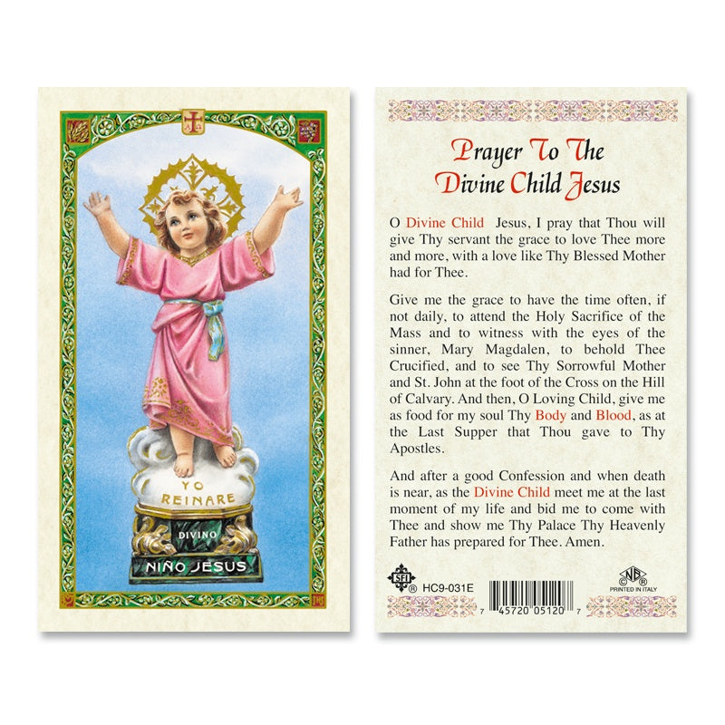 Divine Child holy card