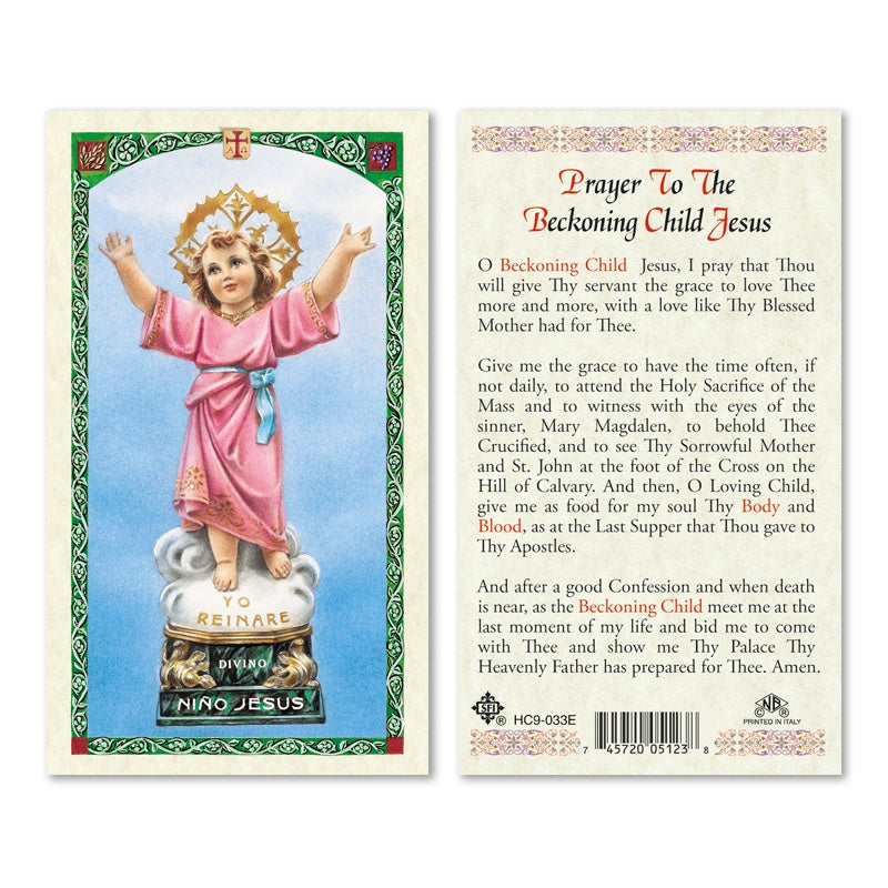 Divine Child of Jesus holy card