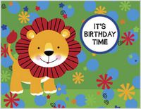 It's Birthday time Lion card
