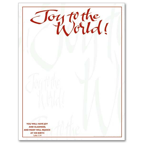 Joy to the World stationery