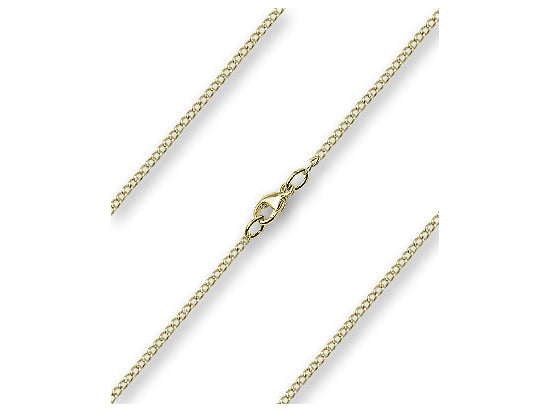 Curb Style Chain, 18" length, Gold Plated