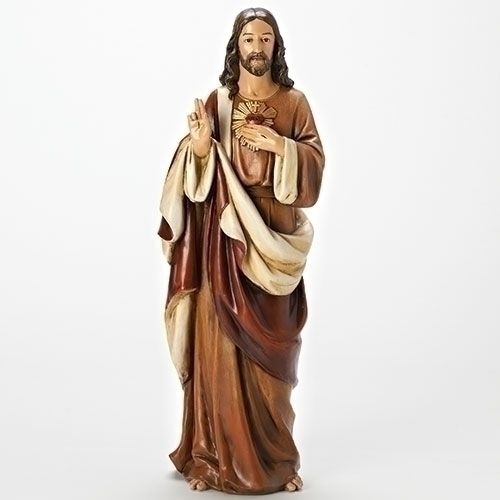 Sacred Heart of Jesus statue, 18" tall