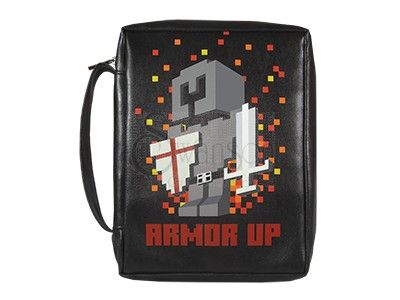 Armor Up Black Bible Cover, medium