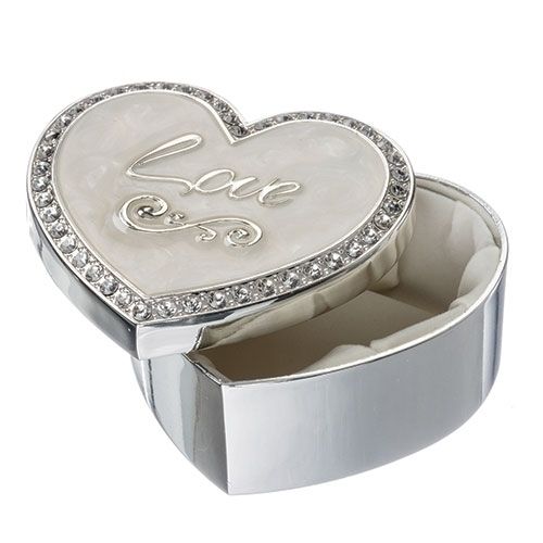 Silver Keepsake Heart box