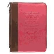 For I Know the Plans, Jer 29:11 Pink Bible Cover: Medium size