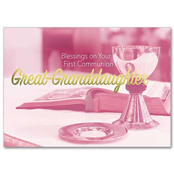 Great Granddaughter Communion card