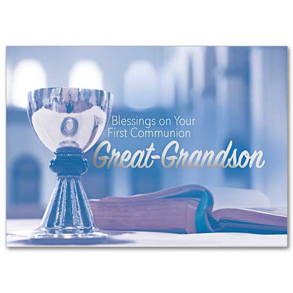 Great Grandson Communion Card