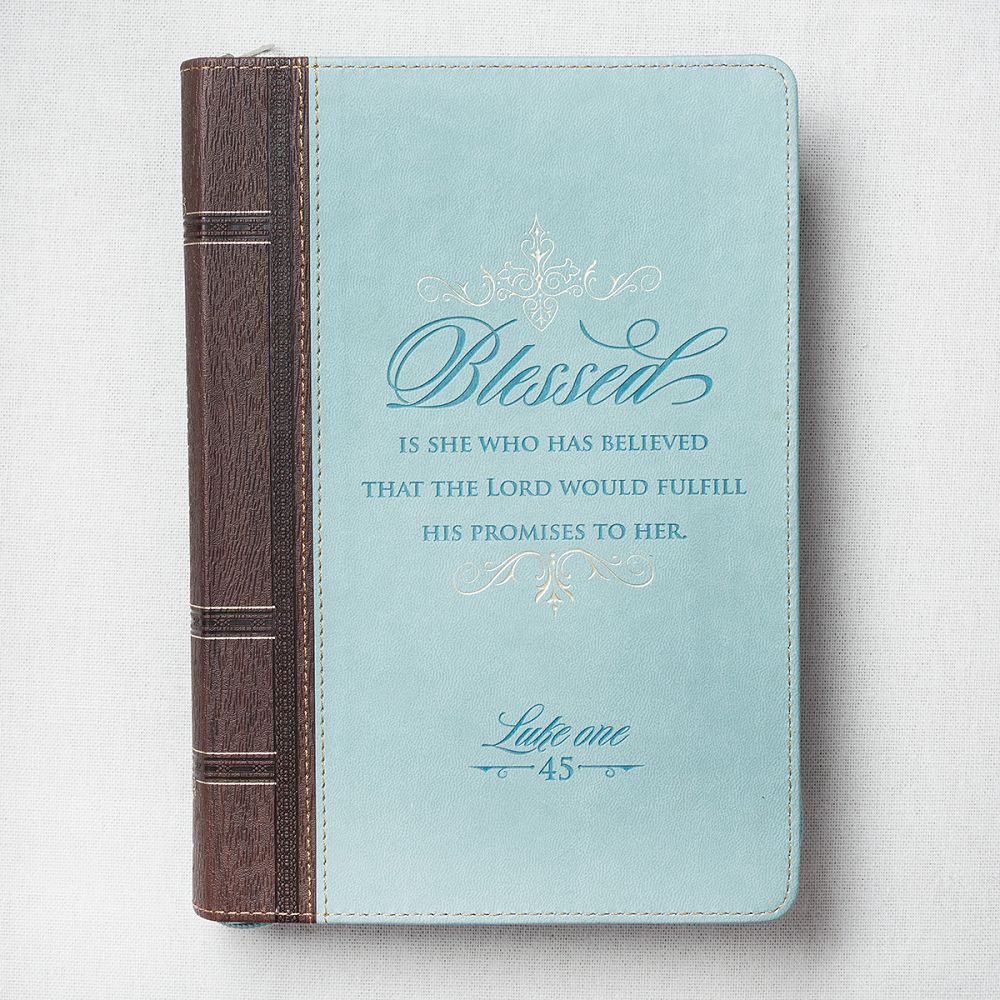Blessed is She who has Believed zippered journal