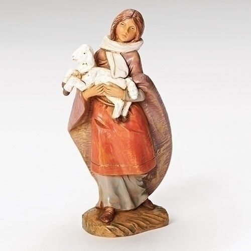 Emma, a Shepherdess with Lamb, 5" scale