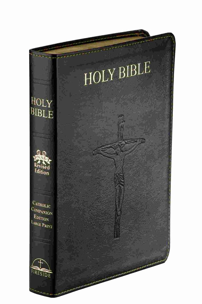New American Bible, Large Print, Black Leather, NABRE