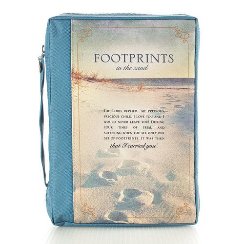 Footprints Blue Bible Cover