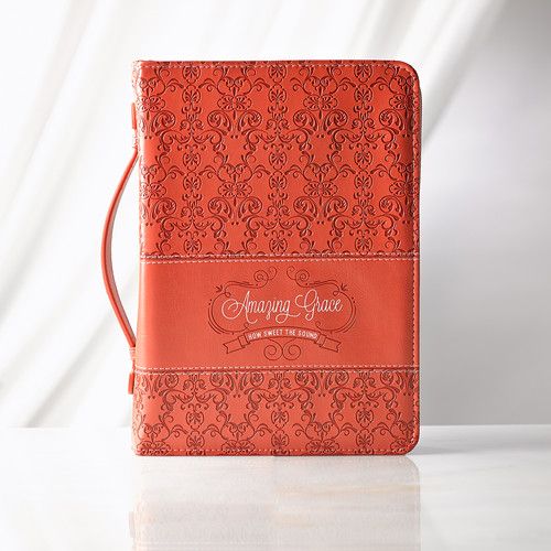 Amazing Grace Coral Bible Cover, medium size