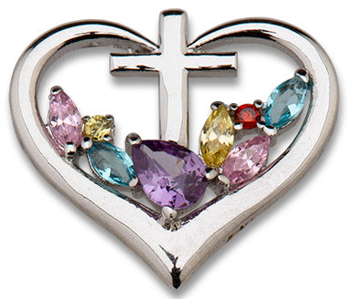 Cross Heart Multi-color necklace