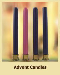 Advent Pillar Candles, Set of 4, 3/4" x 12"