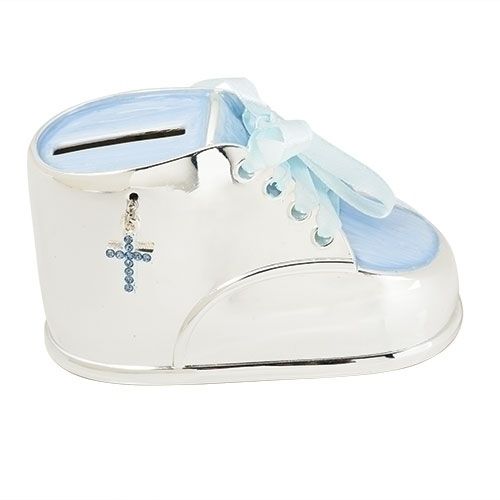 Shiny Shoe Bank, blue, 2.5" tall