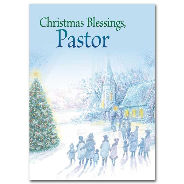 Christmas Blessings, Pastor card