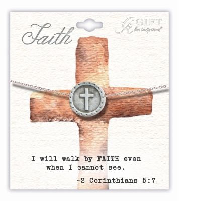 Cross on Coin Necklace