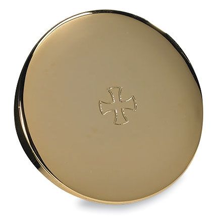 Brass Pyx with Gold finish, 40 to 60 Host capacity