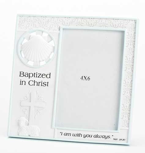 Baptized in Christ Blue Photo Frame