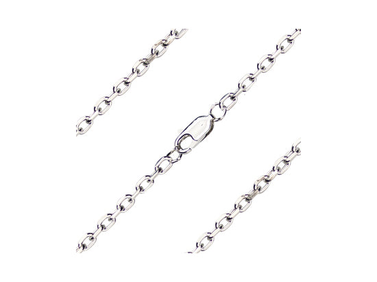 Cable Style Chain, 18" length, Silver Plated