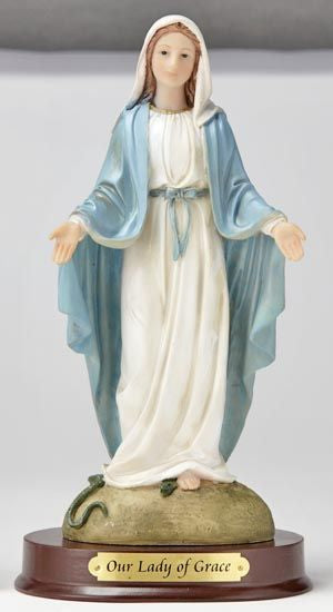 Our Lady of Grace statue, 8 in.