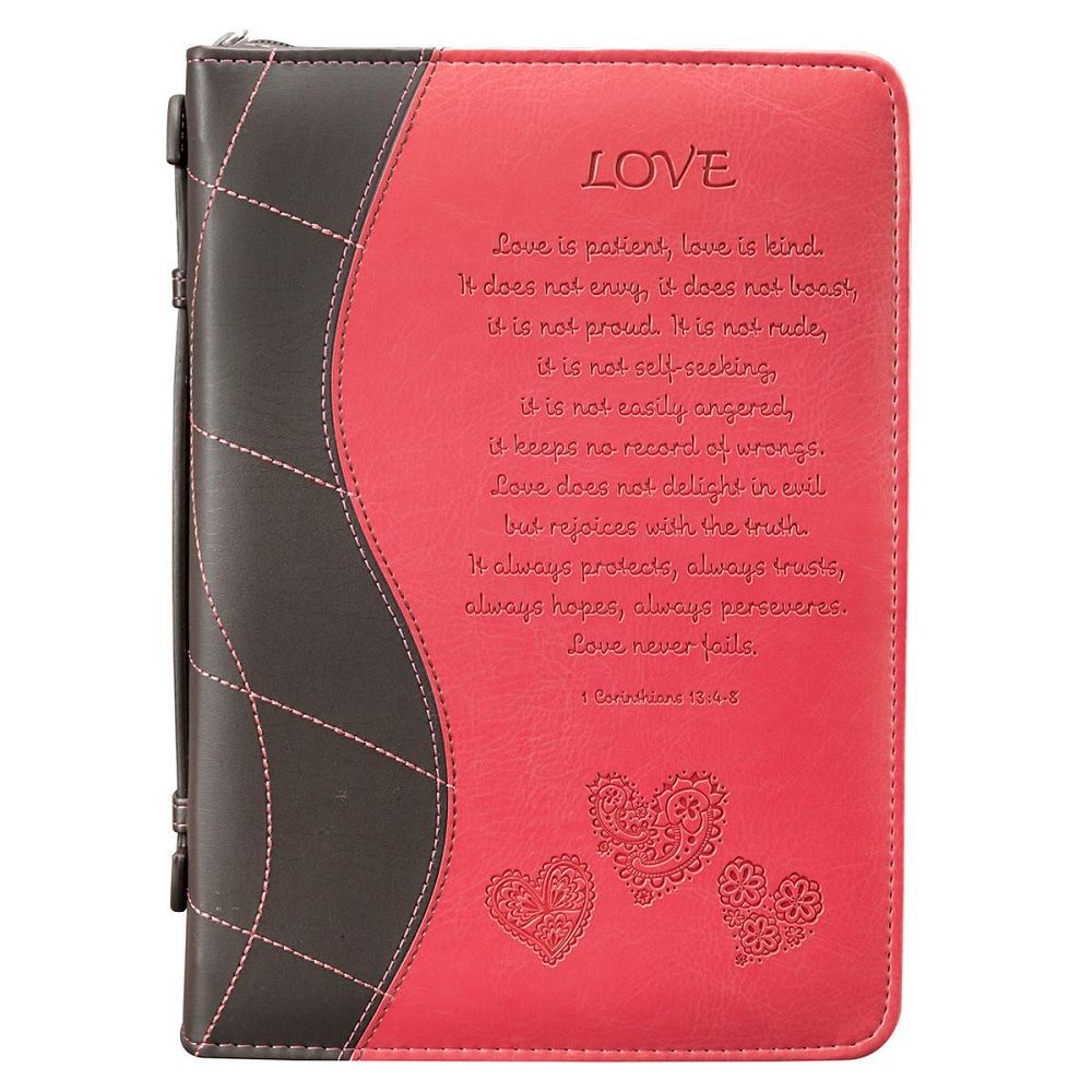 Love Pink Bible Cover, XL
