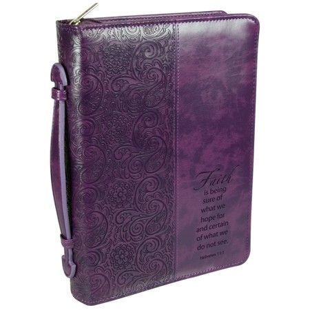 Faith Purple Bible Cover, XL