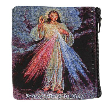 Divine Mercy Woven Rosary Case