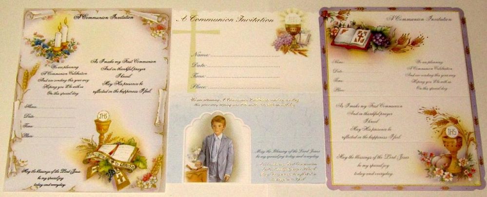 First Communion Invitations BOY