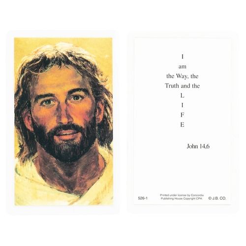 Jesus prayer card, Jn 14:6