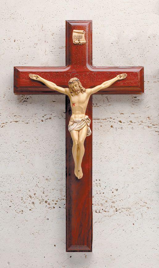 Crucifix Rosewood Beveled