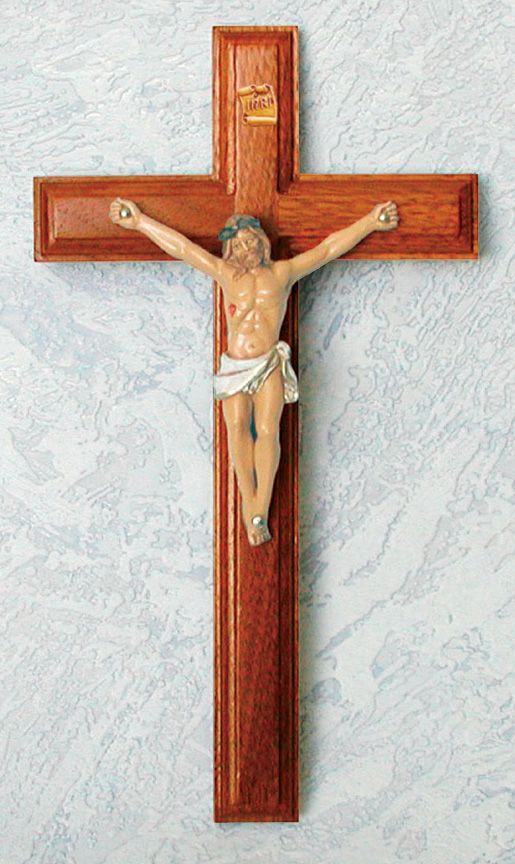 Crucifix Rosewood Beveled