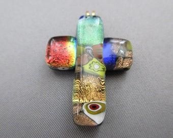 Im. Murano Glass Pocket Cross