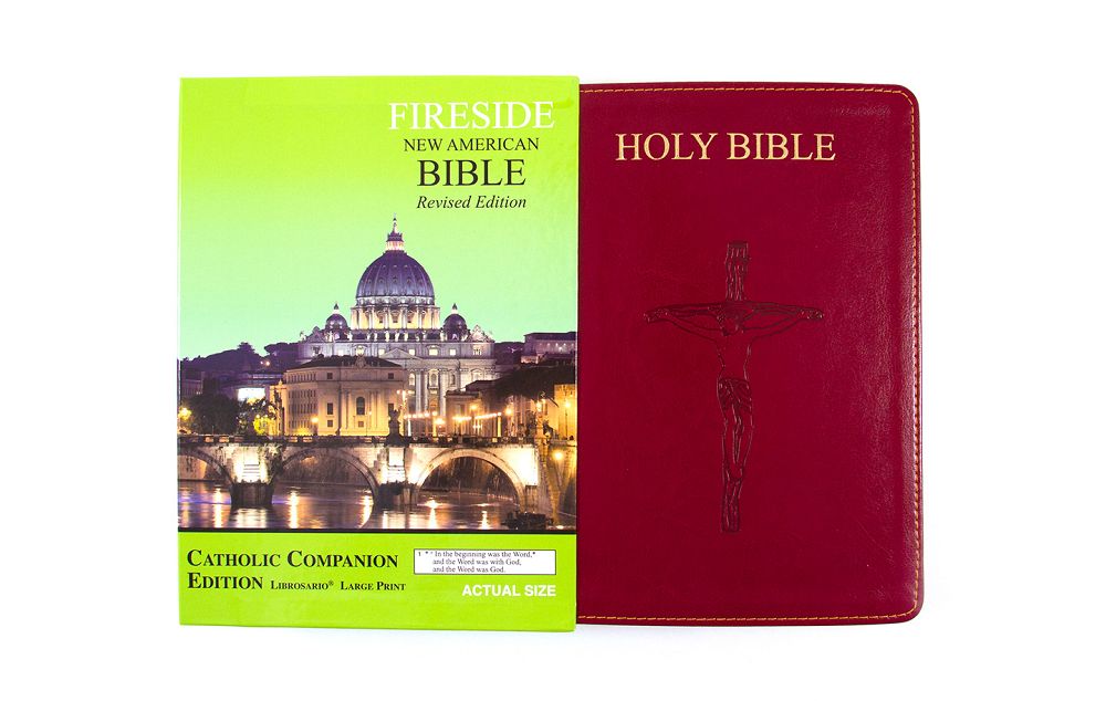 New American Bible, Large Print, Burgundy Leather, NABRE