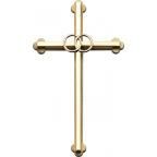 Wedding Cross Gold Satin