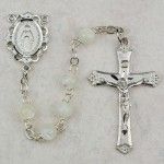 Miraculous Medal Rosary with Mother of Pearl beads