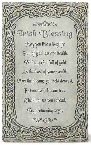 Irish Blessing plaque, 8.25" tall